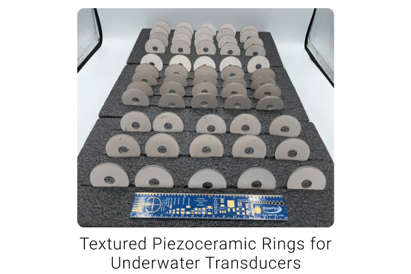 Textured Piezoceramic Rings for Underwater Transducers